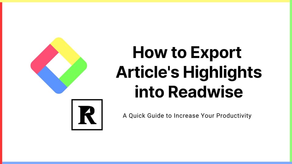 How to Export Web Highlights into Readwise